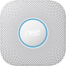 Angle. Google - Nest Protect 2nd Generation Smart Smoke/Carbon Monoxide Wired Alarm - White.