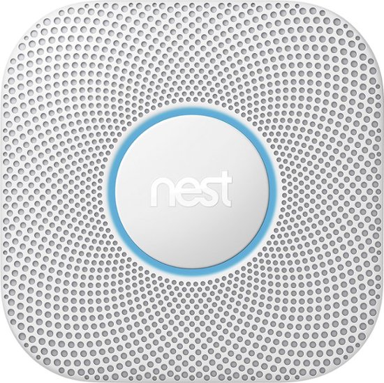 Angle Zoom. Google - Nest Protect 2nd Generation Smart Smoke/Carbon Monoxide Wired Alarm - White.