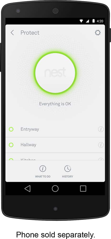 Alt View 16. Google - Nest Protect 2nd Generation Smart Smoke/Carbon Monoxide Wired Alarm - White.