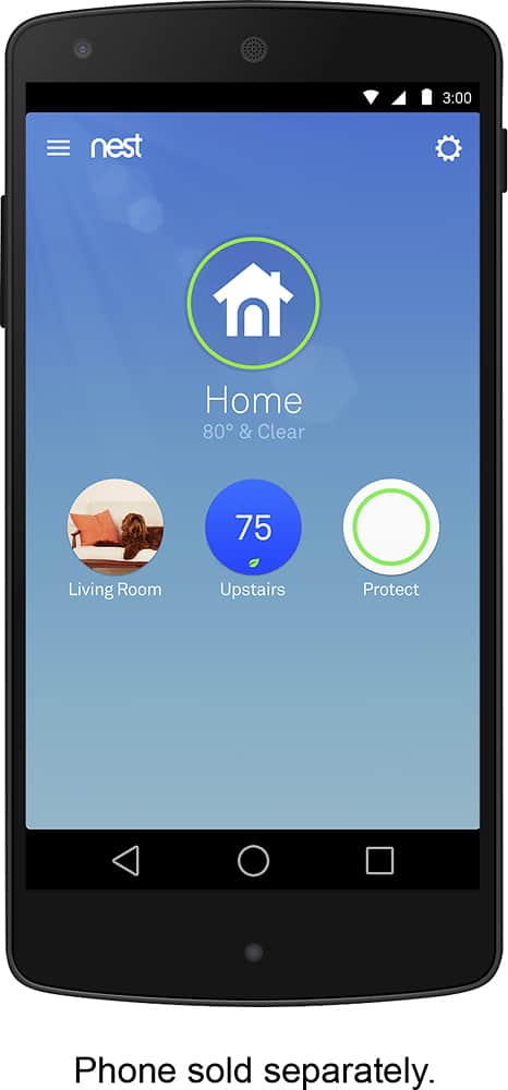Alt View 17. Google - Nest Protect 2nd Generation Smart Smoke/Carbon Monoxide Wired Alarm - White.