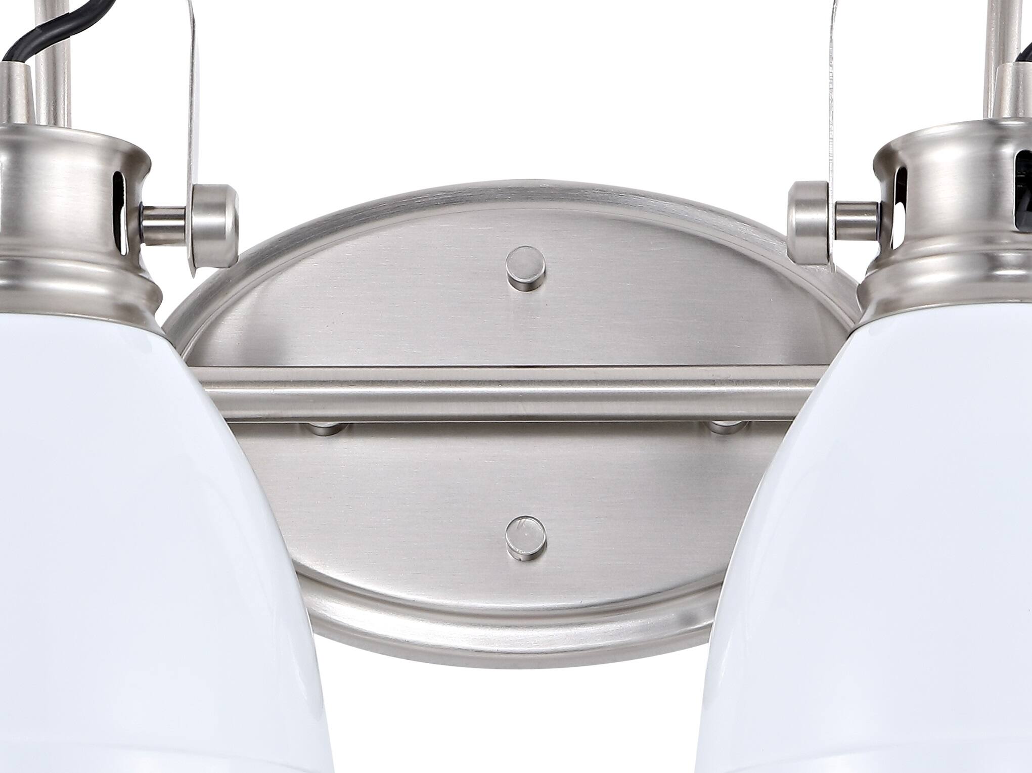 Alt View 5. Jonathan Y - Phineas 25.5" 3-Light Adjustable Farmhouse Bohemian Iron LED Vanity Light, White/Nickel - White.