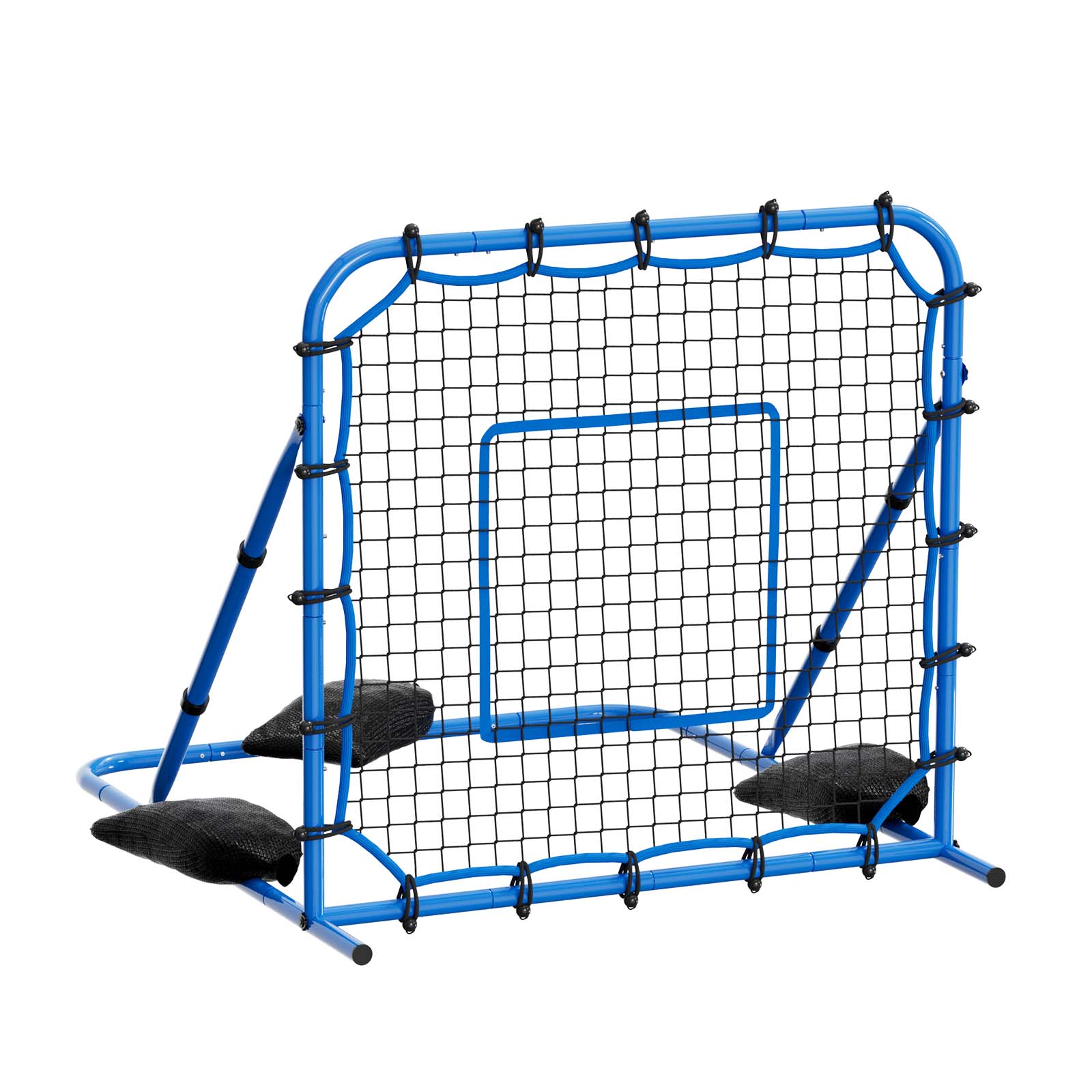 Alt View 5. VEVOR - Soccer Rebounder Net, Quick-Switch Angle Soccer Goal Rebounder for Control, Passing Practice, Heavy-Duty Iron Frame - Blue + Black.