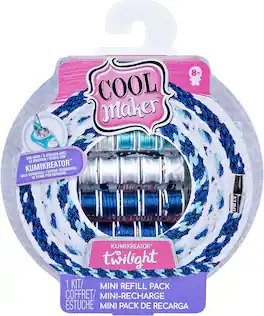 Cool Maker - KumiKreator Twilight Mini Fashion Refill Kit, 32 Spools, Friendship Bracelet Maker, Ages 8+ - Multicolor
