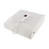 Front. Costway - Electric Heated Mattress Pad Safe Twin 8 Temperature 10h Timer - White.
