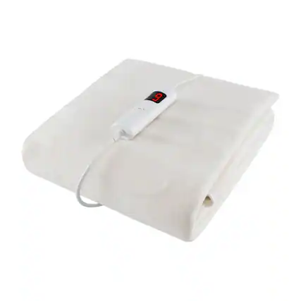 Front. Costway - Electric Heated Mattress Pad Safe Twin 8 Temperature 10h Timer - White.