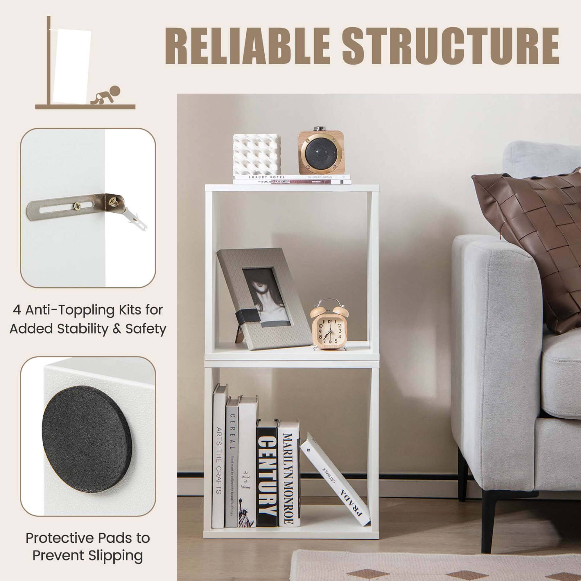 RELIABLE STRUCTURE:

* 4 Anti-Toppling Kits for Added Stability & Safety
* 4 Protective Pads to Prevent Slipping
* Arts & Crafts
* Marilyn Monroe
* Prada
* Catwalk