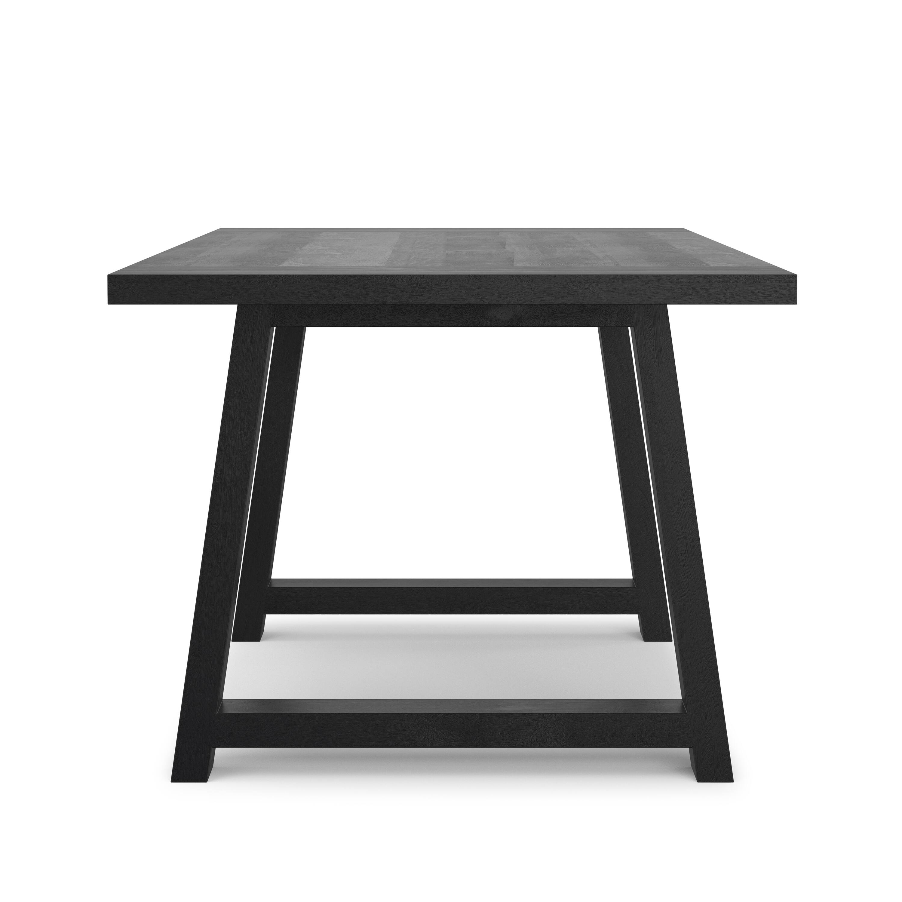 Alt View 1. Simpli Home - Whitley 72 inch Wide Solid Mango Farmhouse Dining Table - Black.