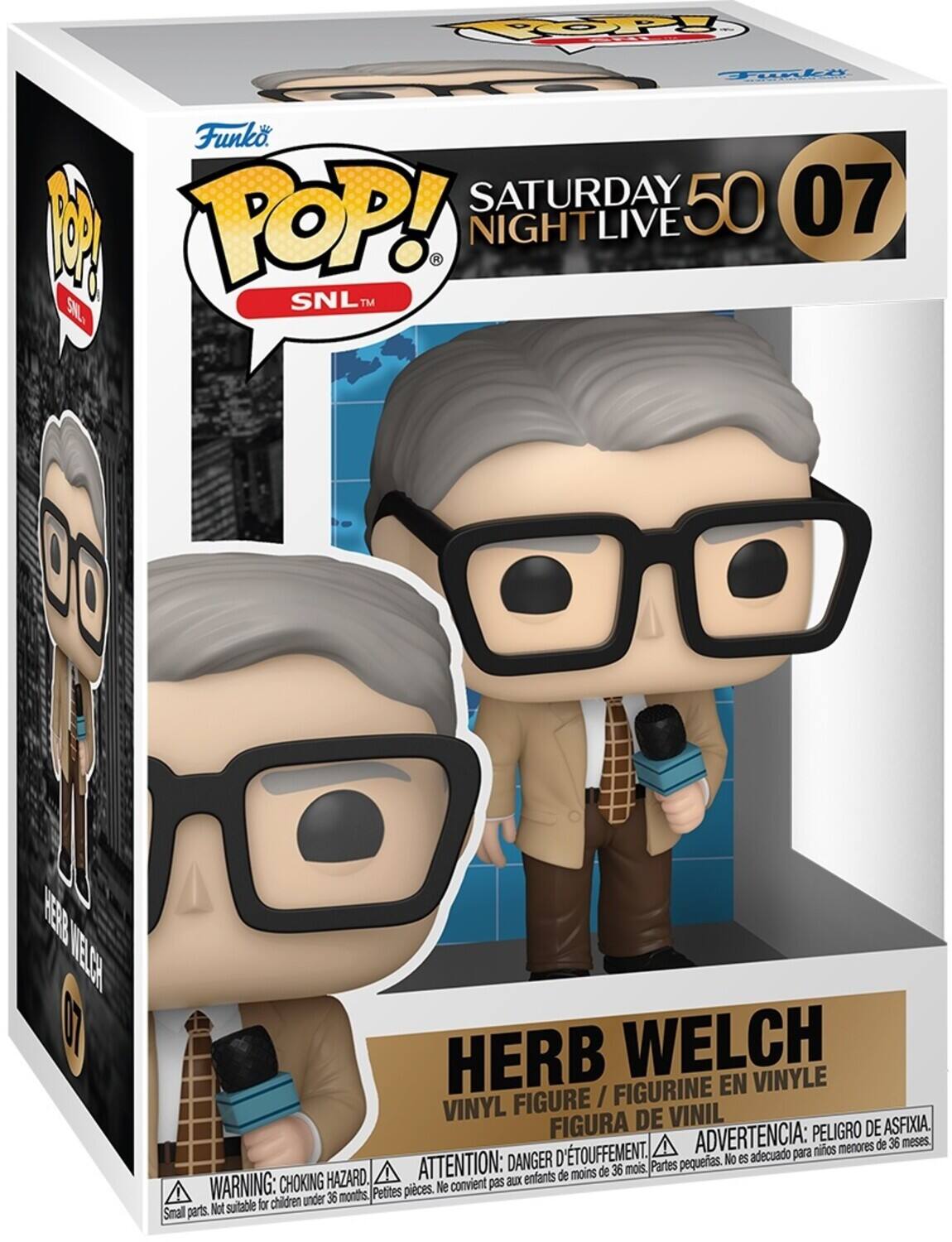 OY P Tkiy Funko. SATURDAY 50 07 ! POP! a NIGHTLIVE 9 SNLM TM 0O HER REN 07 HERB WELCH VINYLE / FIGURINE EN VINYL FIGURE VINIL FIGURA DE PELIGRO DE ASFIXIA. D'TOUFFEMENT. ADVERTENCIA: nios menores de 36 meses. DANGER No es adecuado para ATTENTION: de 36 mois Partes pequeias. HAZARD. enfants de moins WARNING: CHOKING Ne convient pas aux under 35 months Petites pieces. Not suitable for children Small parts.