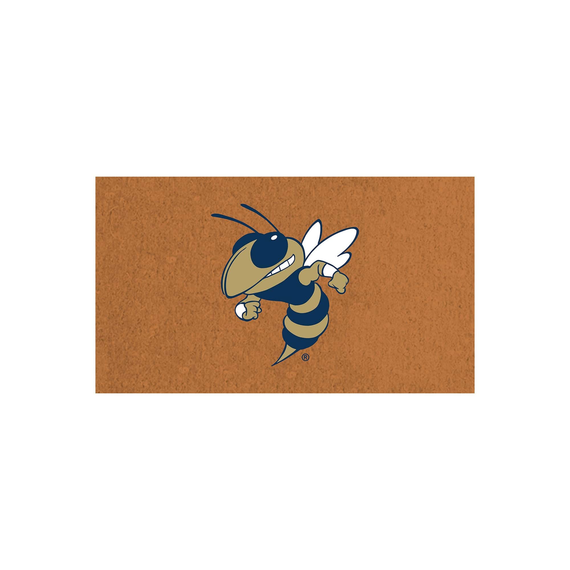 Evergreen Enterprises - Georgia Tech Yellow Jackets 28" x 16" Team Logo Outdoor Coir Mat - Multicolor