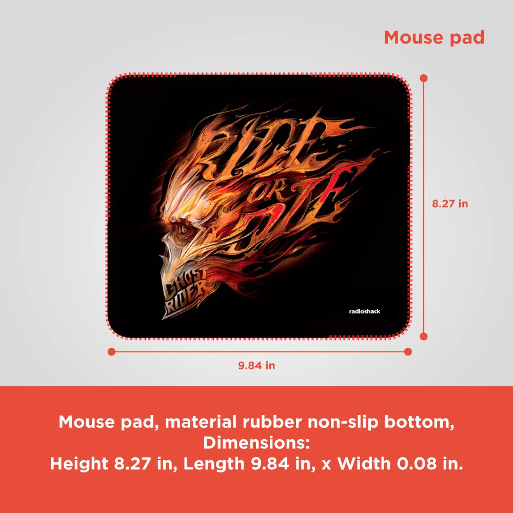Mouse pad

Mouse pad, material rubber non-slip bottom, Dimensions: Height 8.27 in, Length 9.84 in, x Width 0.08 in.