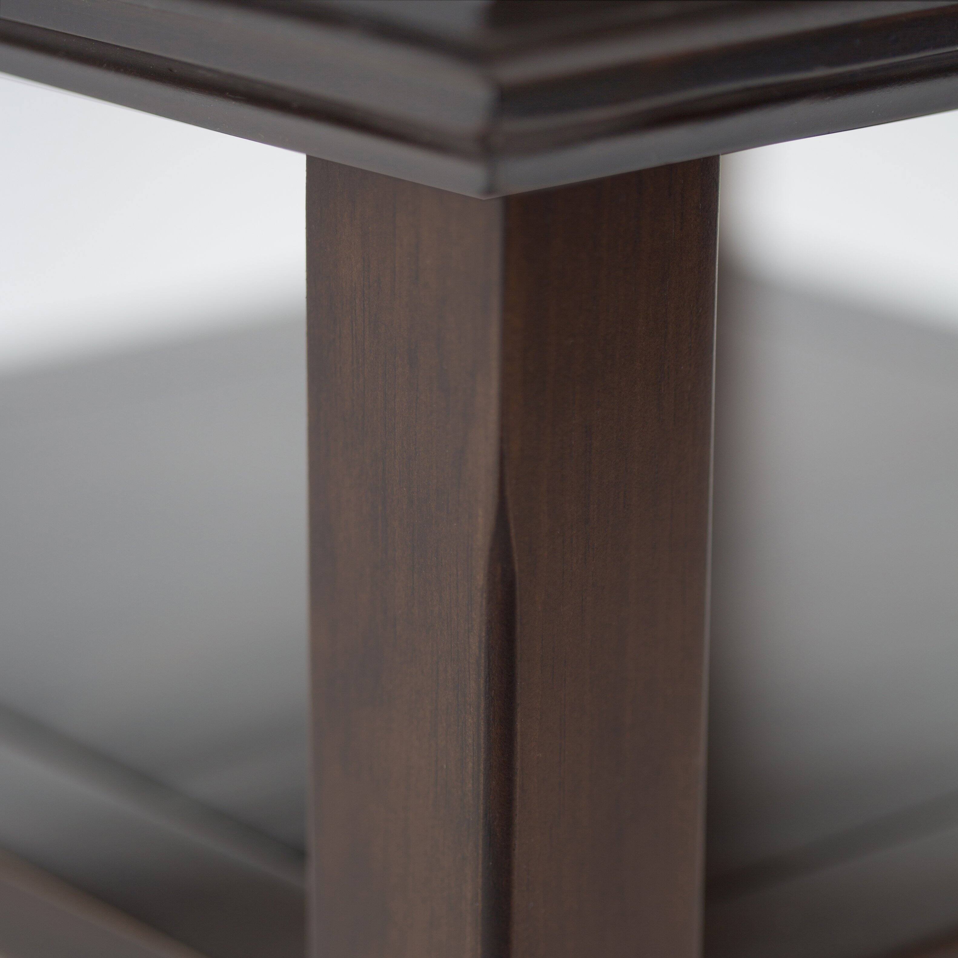 Alt View 2. Simpli Home - Acadian 14 inch Solid Wood Transitional Narrow Side Table in Brunette Brown (Set of 2) - Brunette Brown.