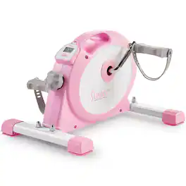 Sunny Health & Fitness - Under Desk Smart Mini Exercise Bike - Pink