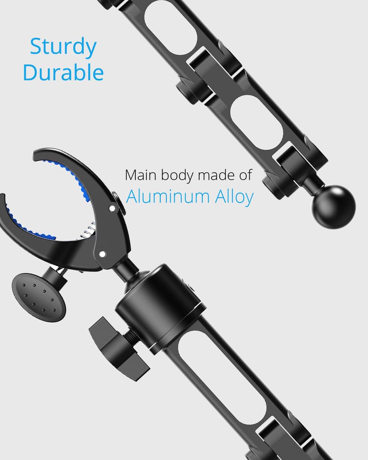 Sturdy Durable  
Main body made of Aluminum Alloy