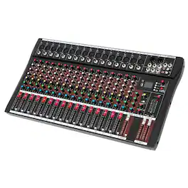Stock Preferred - 16 Channel Bluetooth Digital Audio Mixer with USB & 3 Band EQ - Black