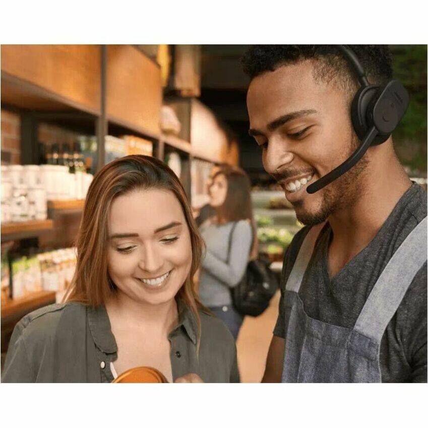 Alt View 1. Jabra - Jabra Perform 75 Headset - Mono - Wireless - Bluetooth - 328.1 ft - 20 Hz to 20 kHz - Over-the-head, On-ear - Monaural - Blue.