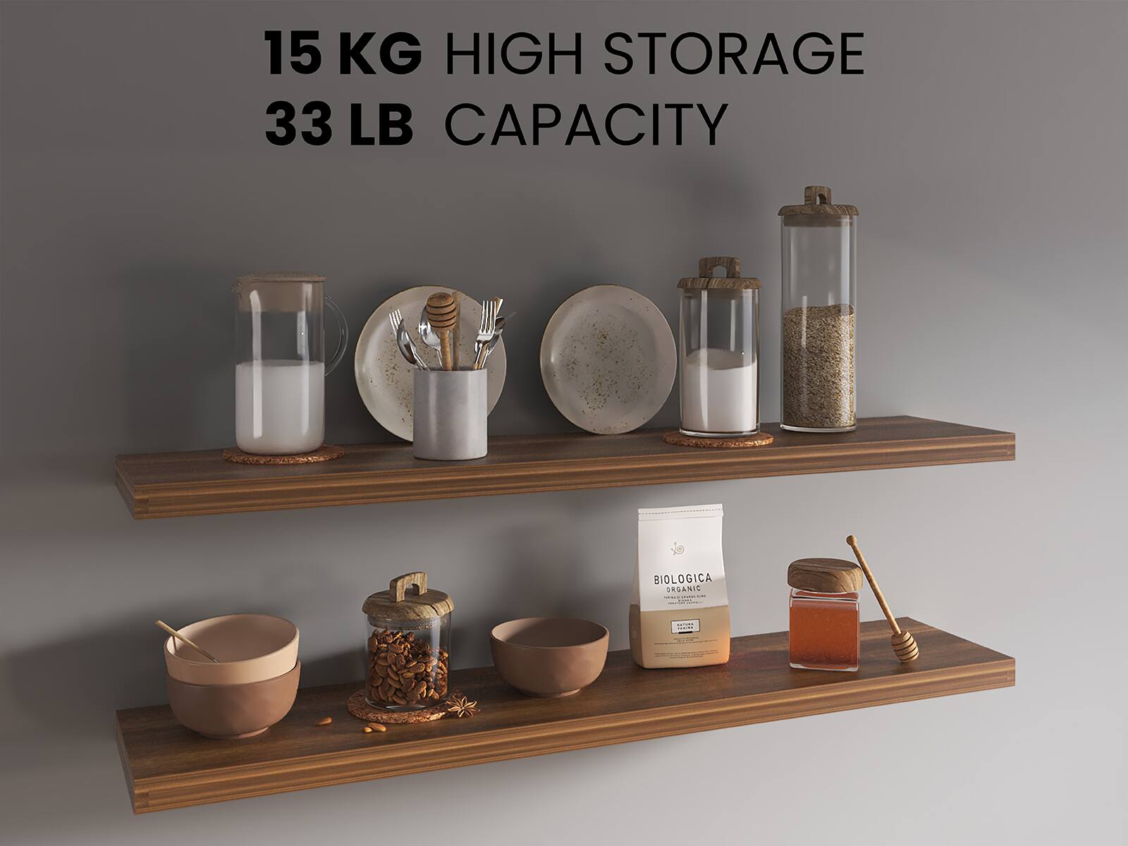 15 KG HIGH STORAGE  
33 LB CAPACITY  

BIOLOGICA  
ORGANIC