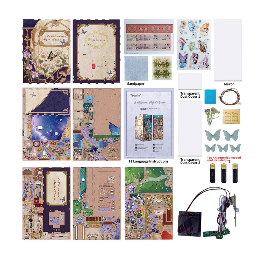 Alt View 1. 3D Puzzle - DIY 3D Book Nook Kit: A Midsummer Night's Dream 206pcs.