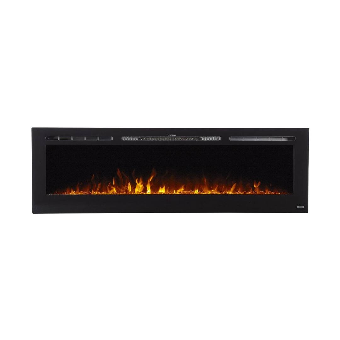 Touchstone Home Products - 72 in. Wall Mounted Recessed Sideline Smart Electric Fireplace 1500W - Black