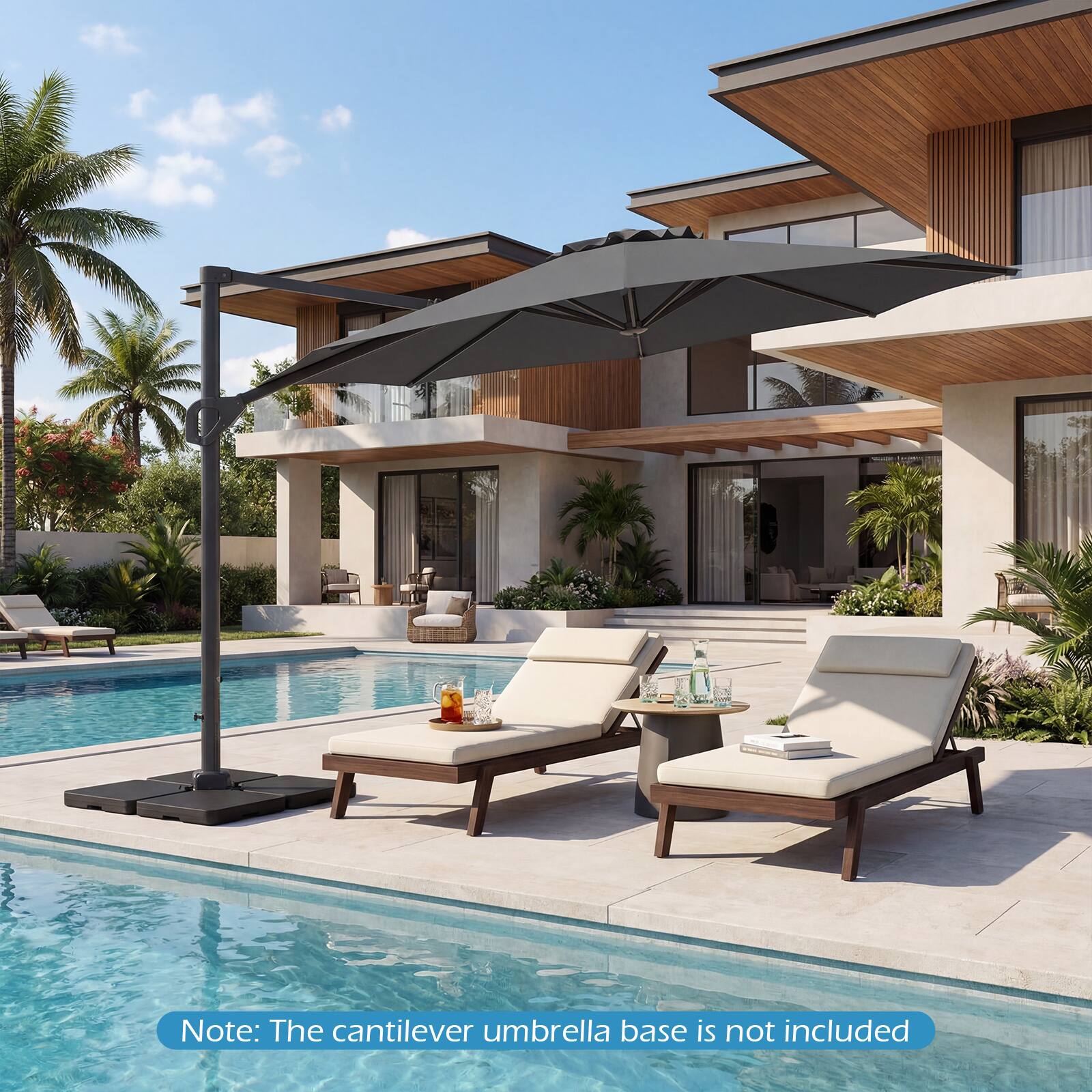 Note: The cantilever umbrella base is not included.