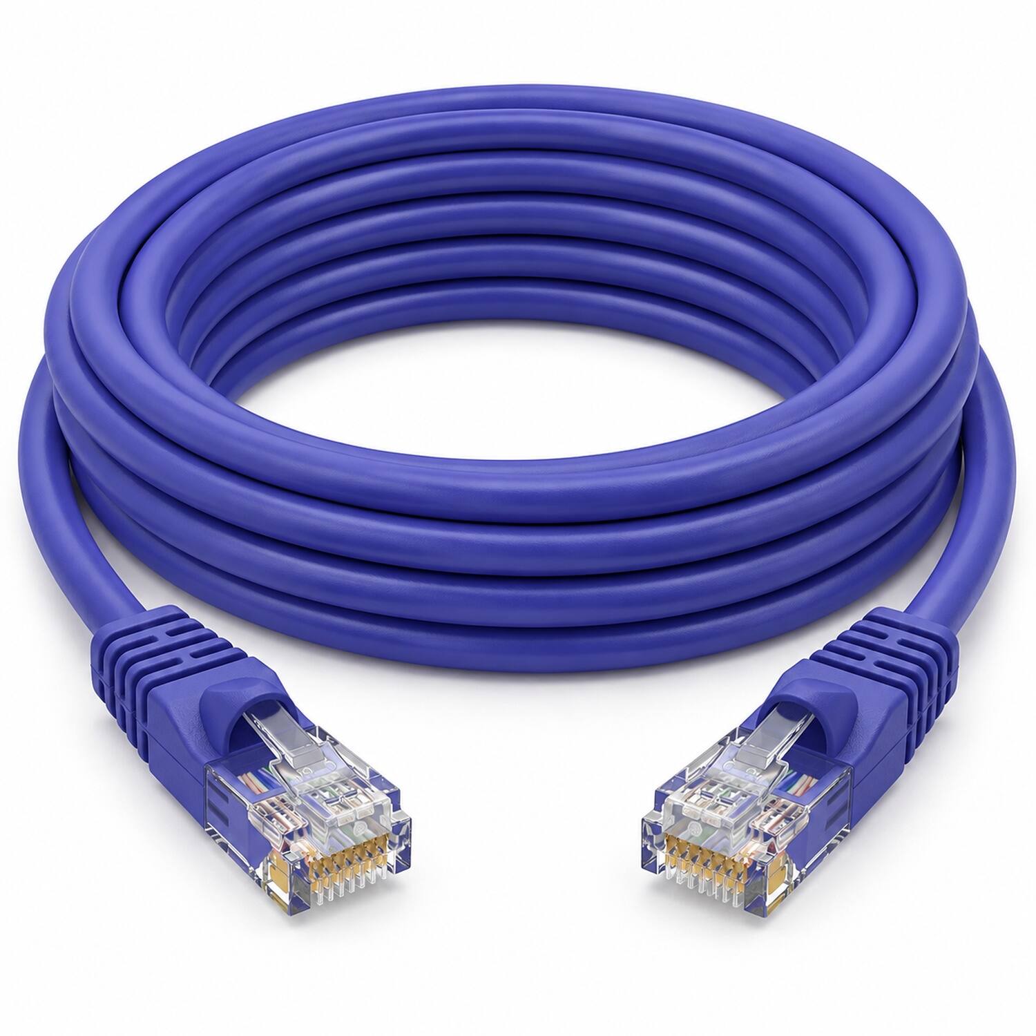 Front. Sanoxy - Sanoxy 25ft Cat5e 350 MHz UTP Snagless Ethernet Patch Cable – Purple - Purple.