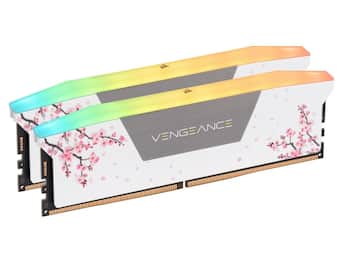 CORSAIR Vengeance RGB 32GB DDR5 6000MHz Cherry Blossom RAM White CORSAIR Vengeance RGB 32GB DDR5 6000MHz Cherry Blossom RAM White