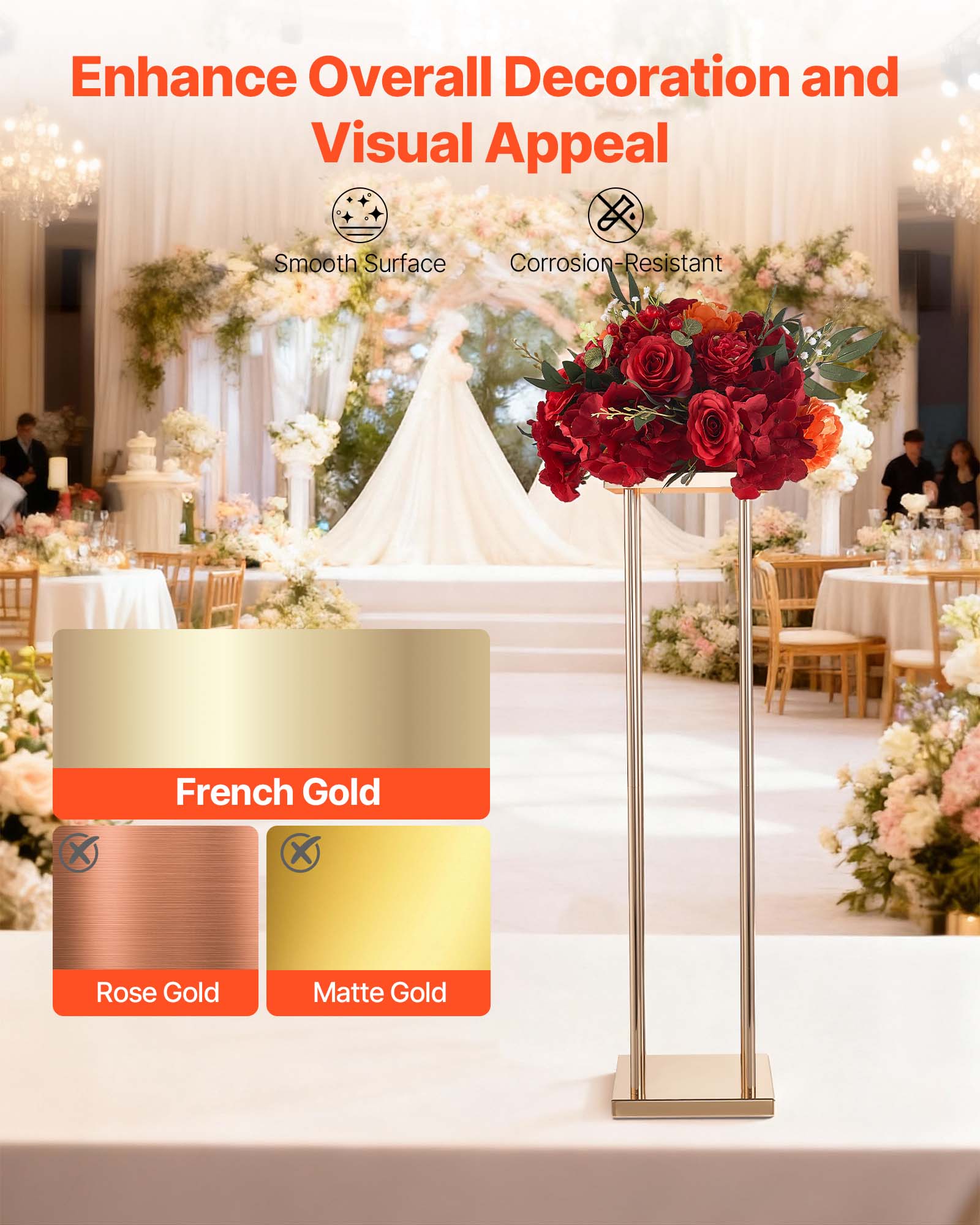 Enhance Overall Decoration and Visual Appeal

Smooth Surface
Corrosion-Resistant

French Gold

Rose Gold
Matte Gold