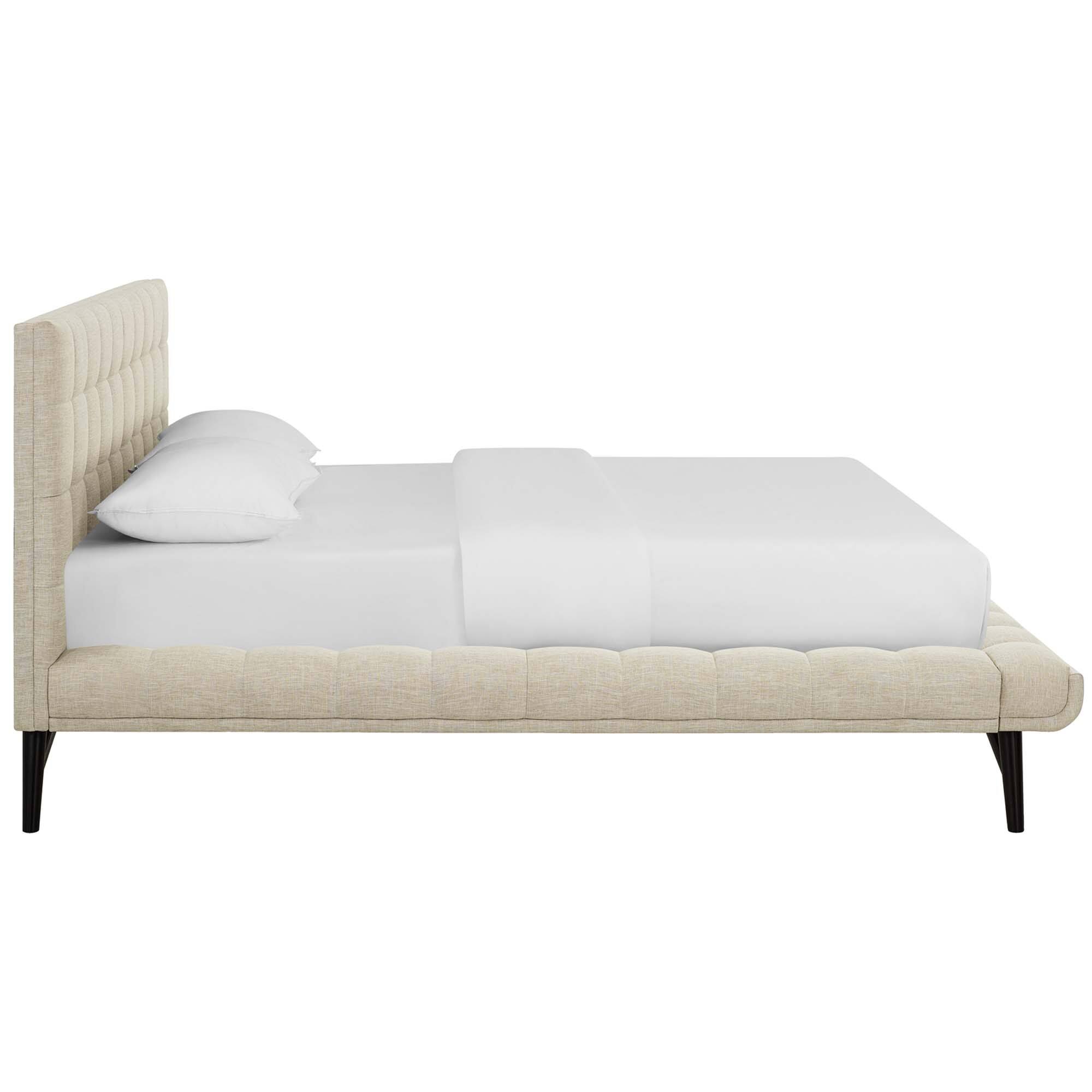 Back. Modway - Margo Wood Queen Platform Bed Frame - Black.