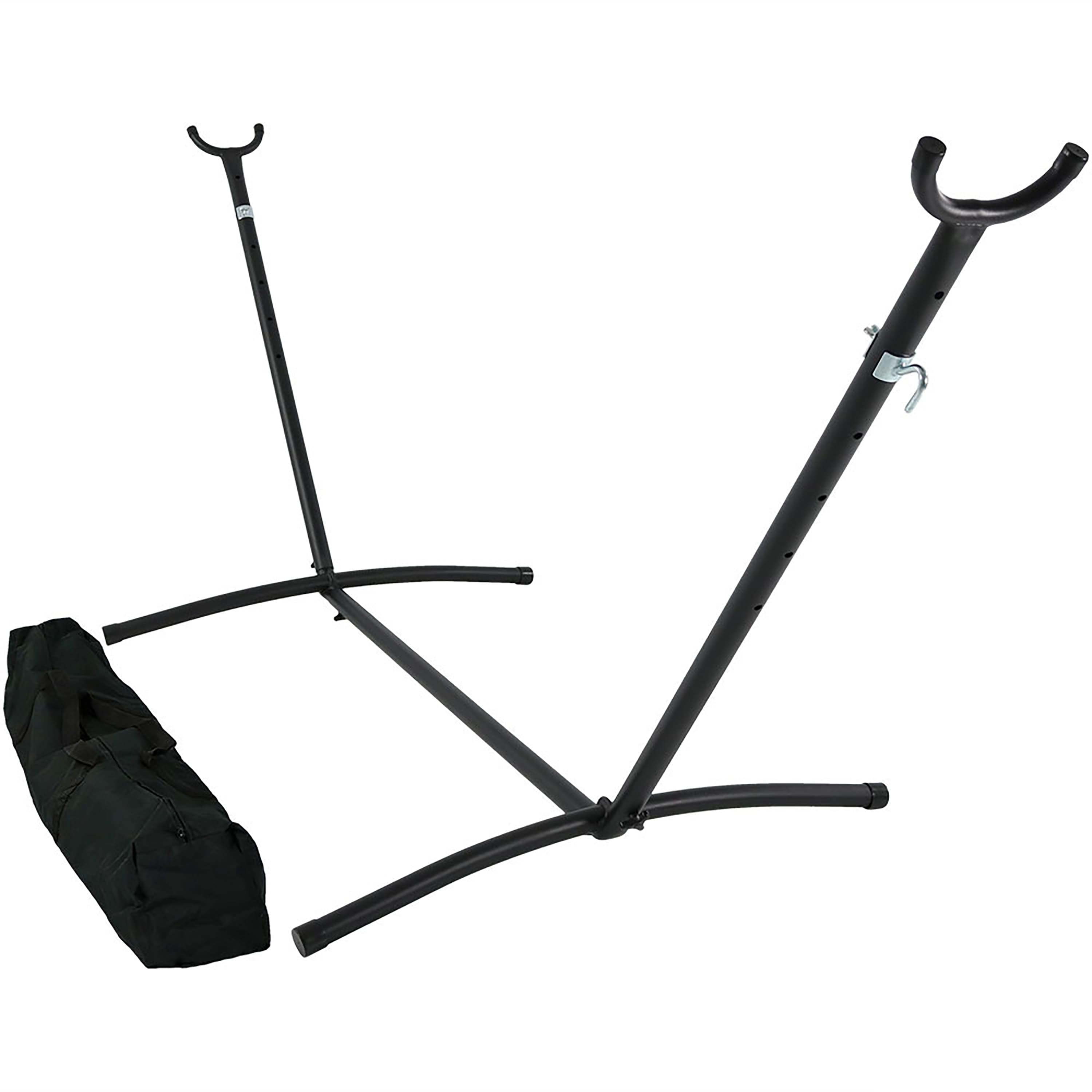 Sunnydaze - Steel Hammock Stand with Carrying Case - 112 in - Black