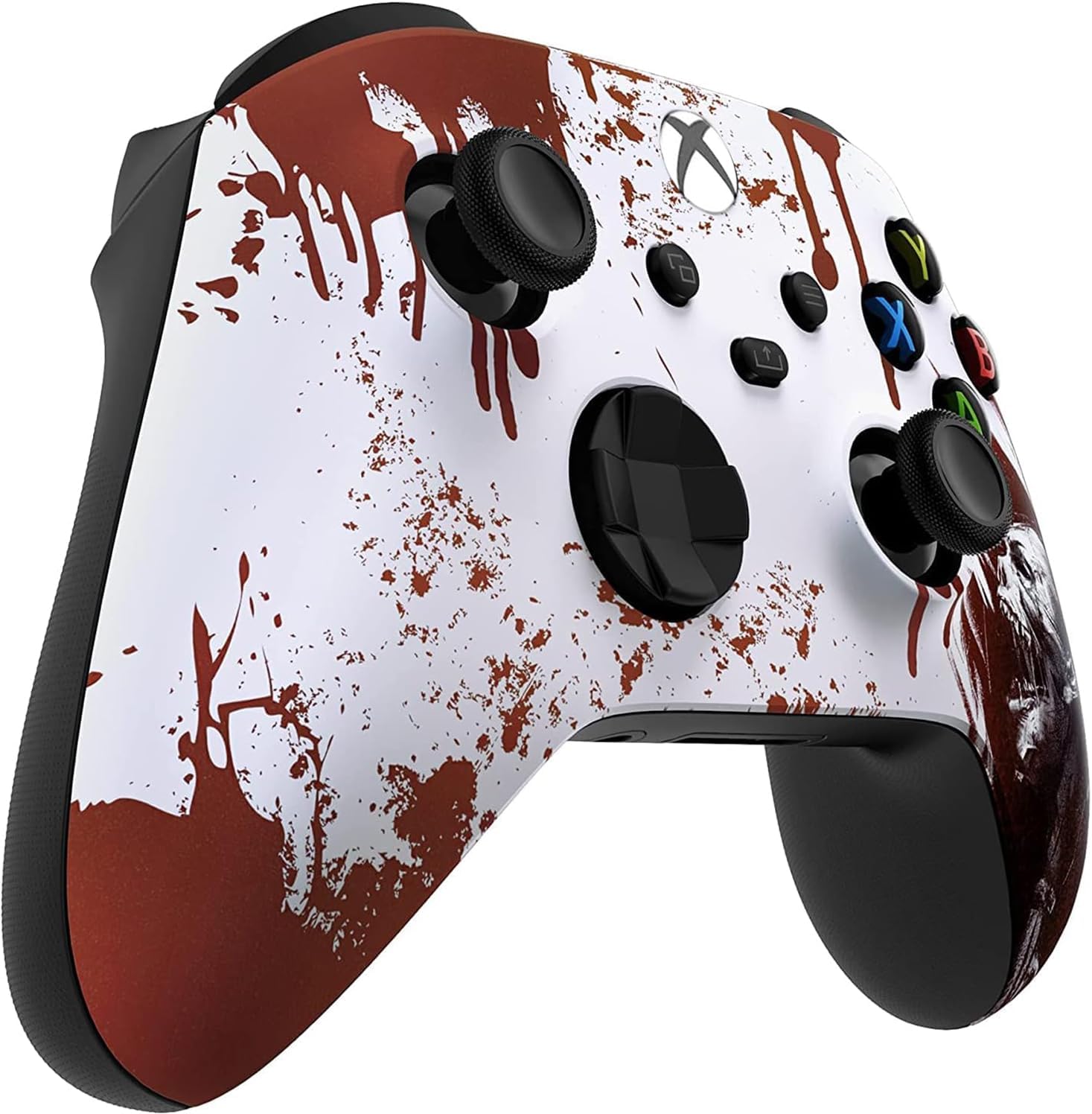 Left. Custom Controllerzz - Custom Wireless Controller for Xbox Series X|S, Xbox One, & PC - Bloody Zombie.