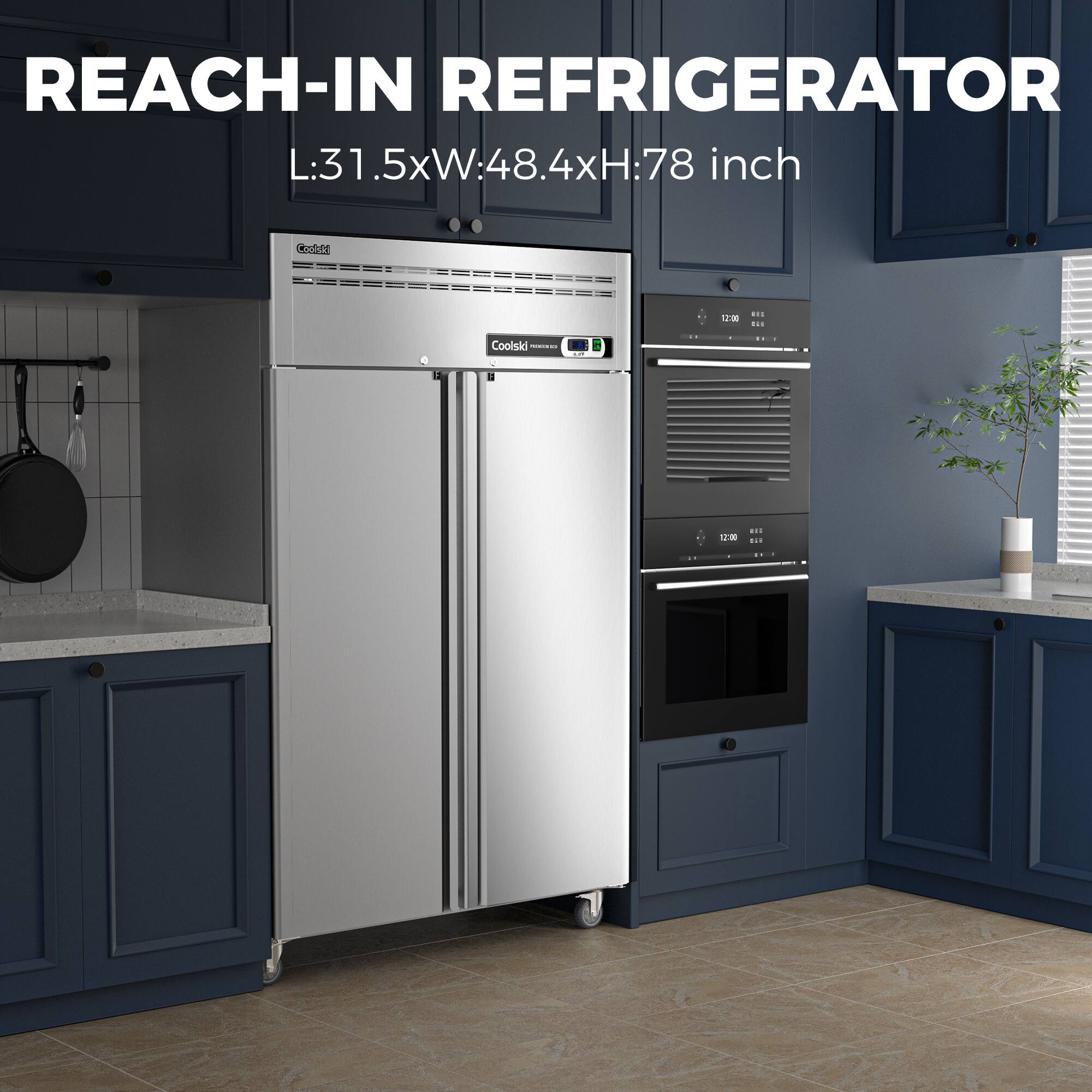 REACH-IN REFRIGERATOR  
L:31.5xW:48.4xH:78 inch