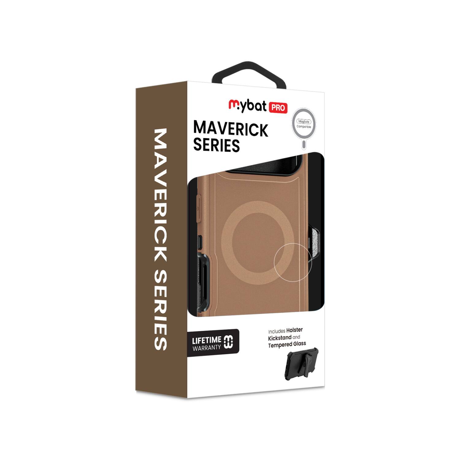 mybat PRO  
MAVERICK SERIES  
MAVERICK SERIES  
LIFETIME WARRANTY  
Includes Holster, Kickstand, and Tempered Glass