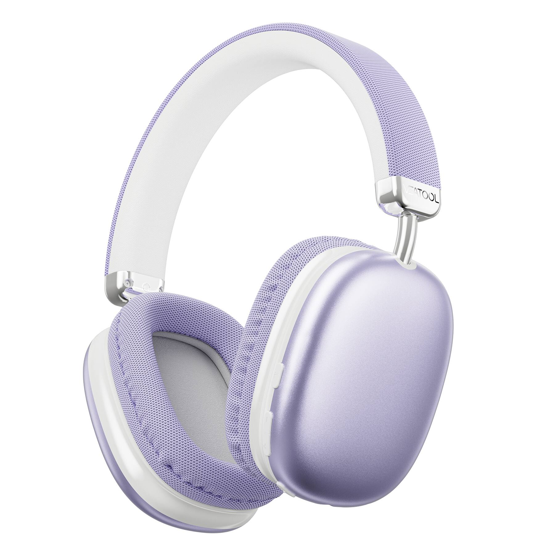 Front. VEAT00L - SY-BT1632 Purple Over-Ear Bluetooth Headphones: 40mm Bass Driver, Bluetooth 5.3 Dual-Mode, 40hr Battery, Comfort Fit - Purple.