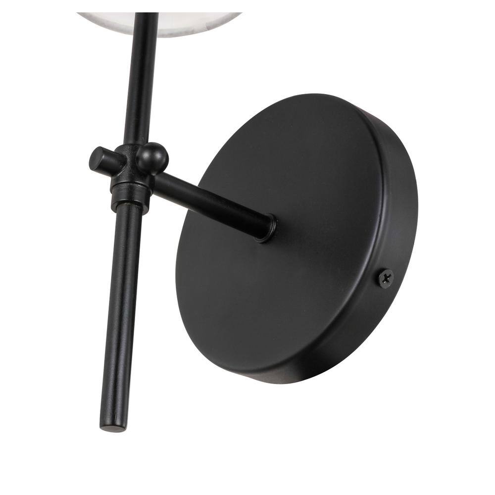 Angle. Living District - Mel 1 light Black and White shade wall sconce - Black And White Shade.