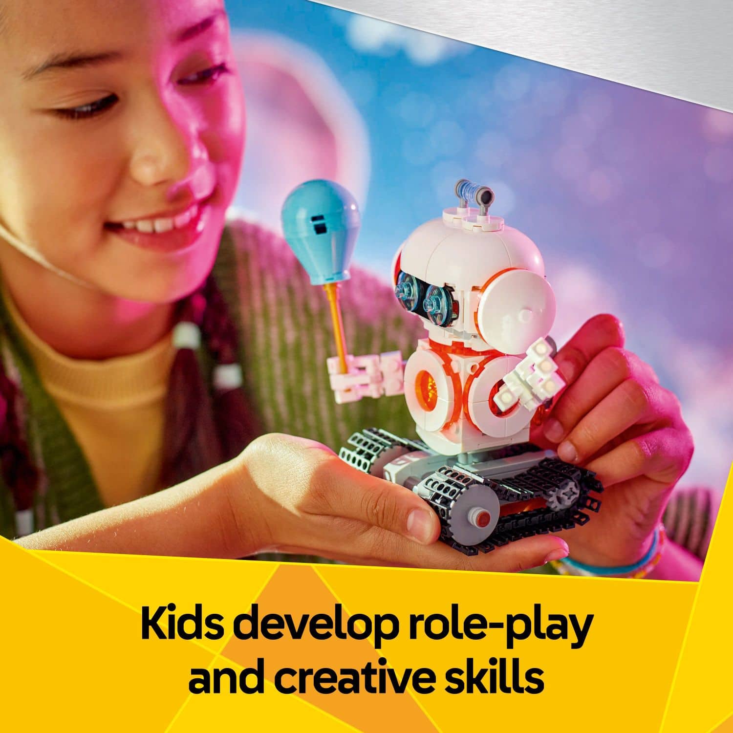 Kids develop role-play and creative skills.