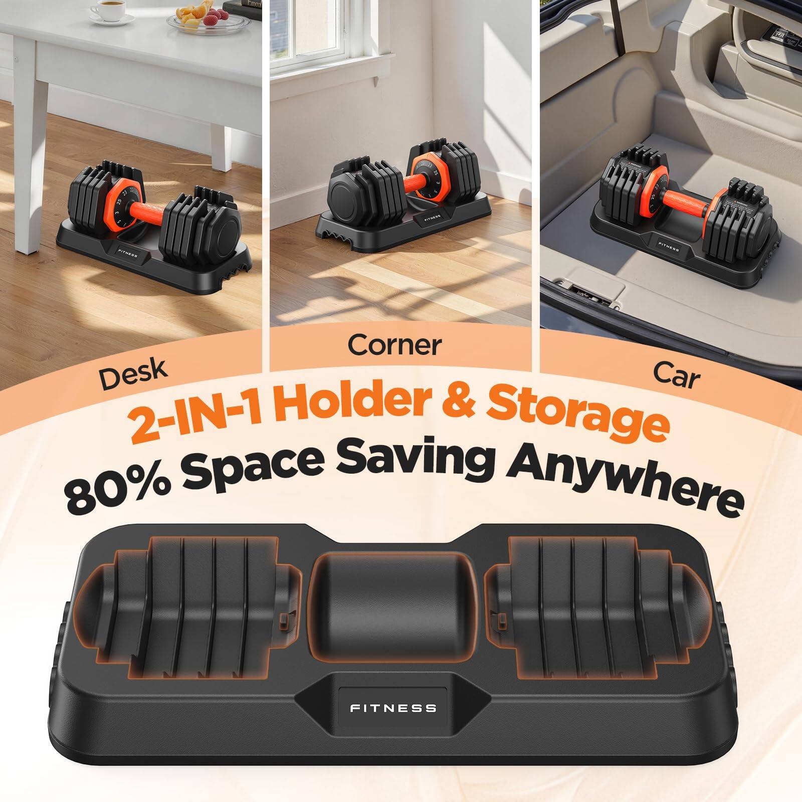 P TS CR - ....... Corner Desk Car 2-IN-1 Holder & Storage Space Saving Anywhere 80% FITNESS