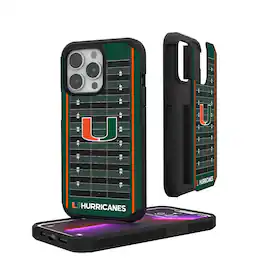 Keyscaper - NCAA - Miami Hurricanes Field iPhone Rugged Case - 15 - Multicolor