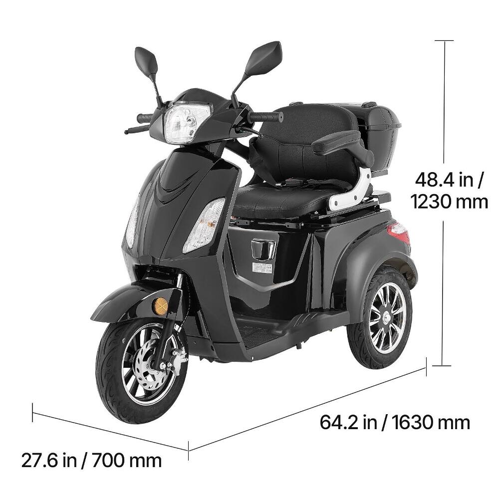 48.4 in / 1230 mm  
64.2 in / 1630 mm  
27.6 in / 700 mm