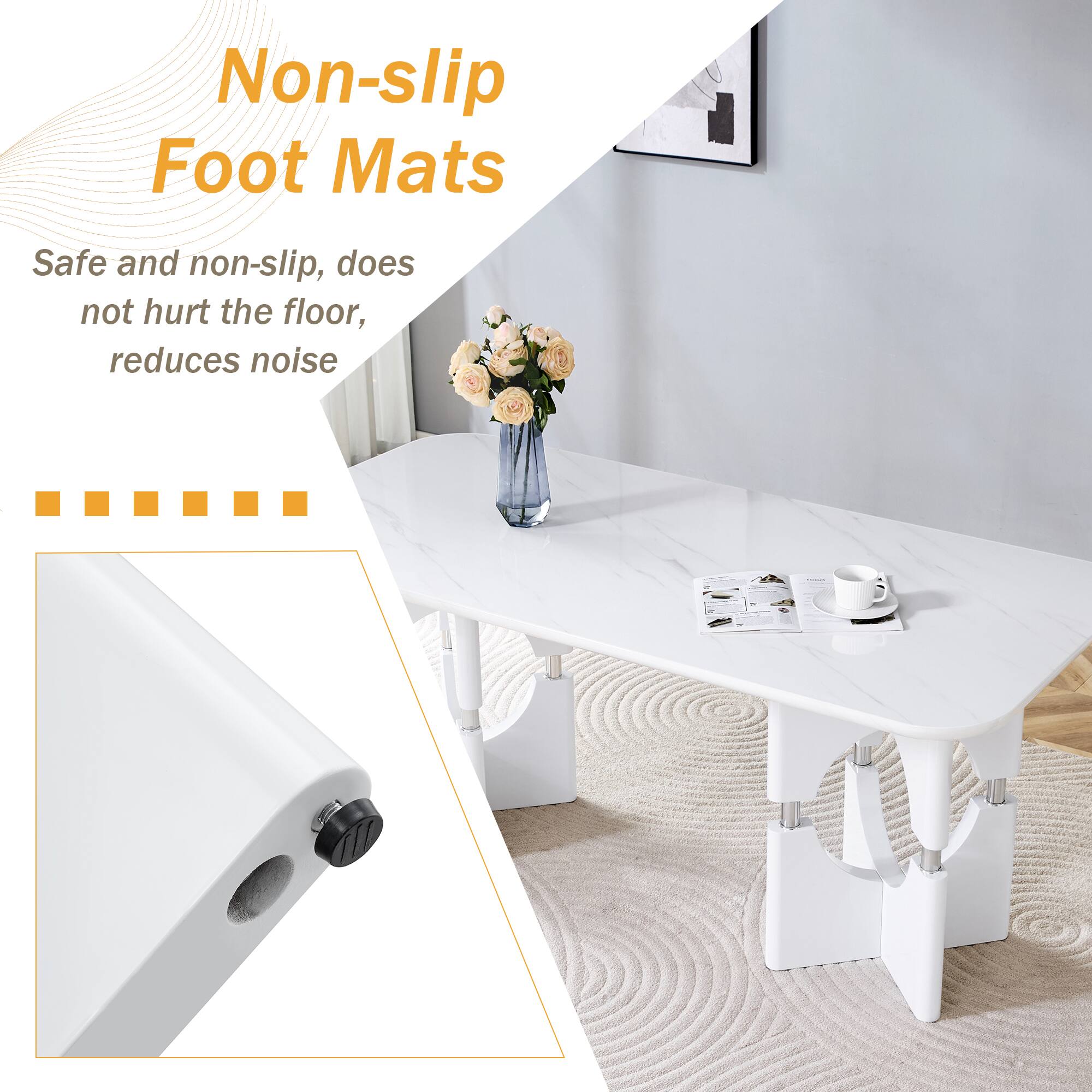 Non-slip Foot Mats

Safe and non-slip, does not hurt the floor, reduces noise