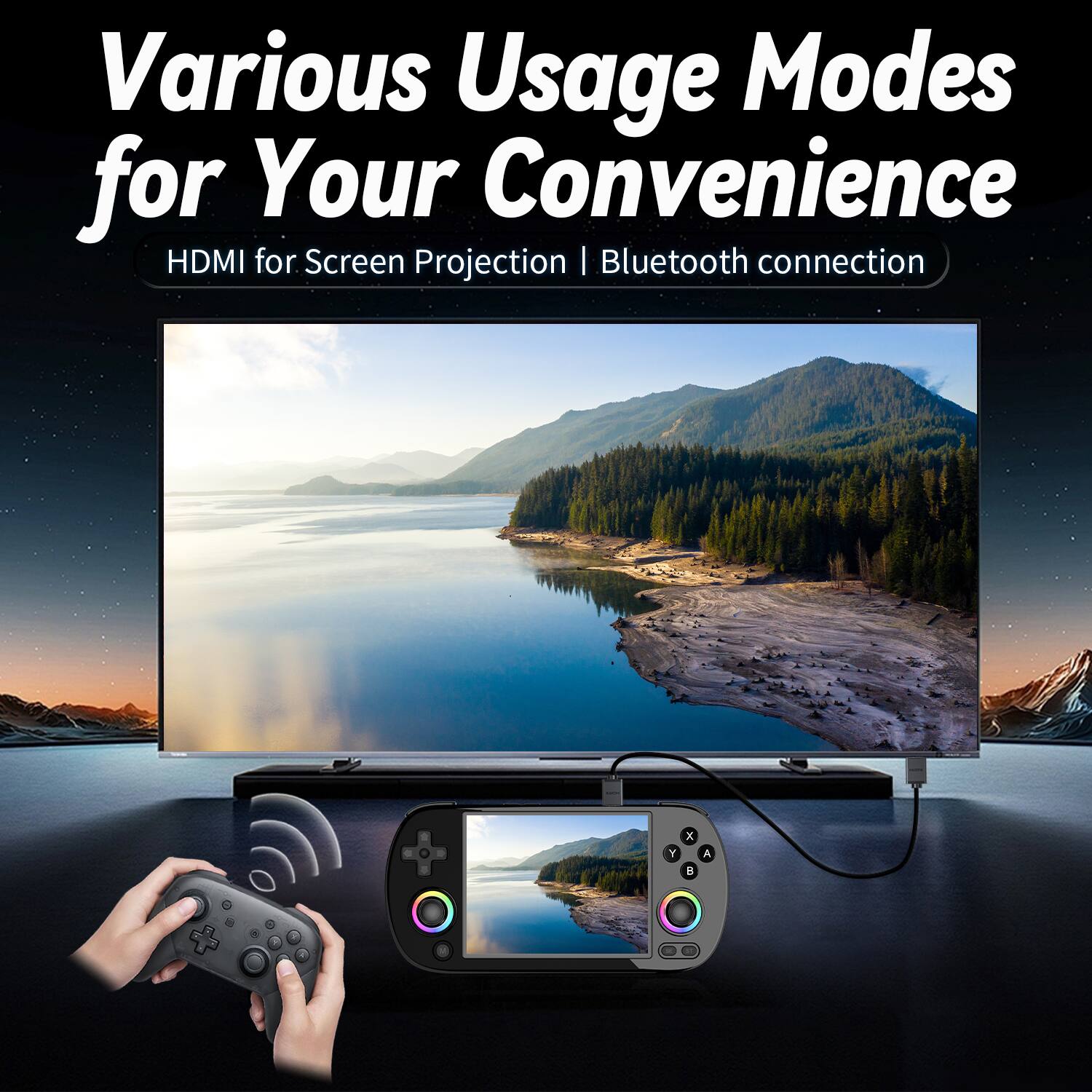 Various Usage Modes for Your Convenience | HDMI for Screen Projection | Bluetooth connection