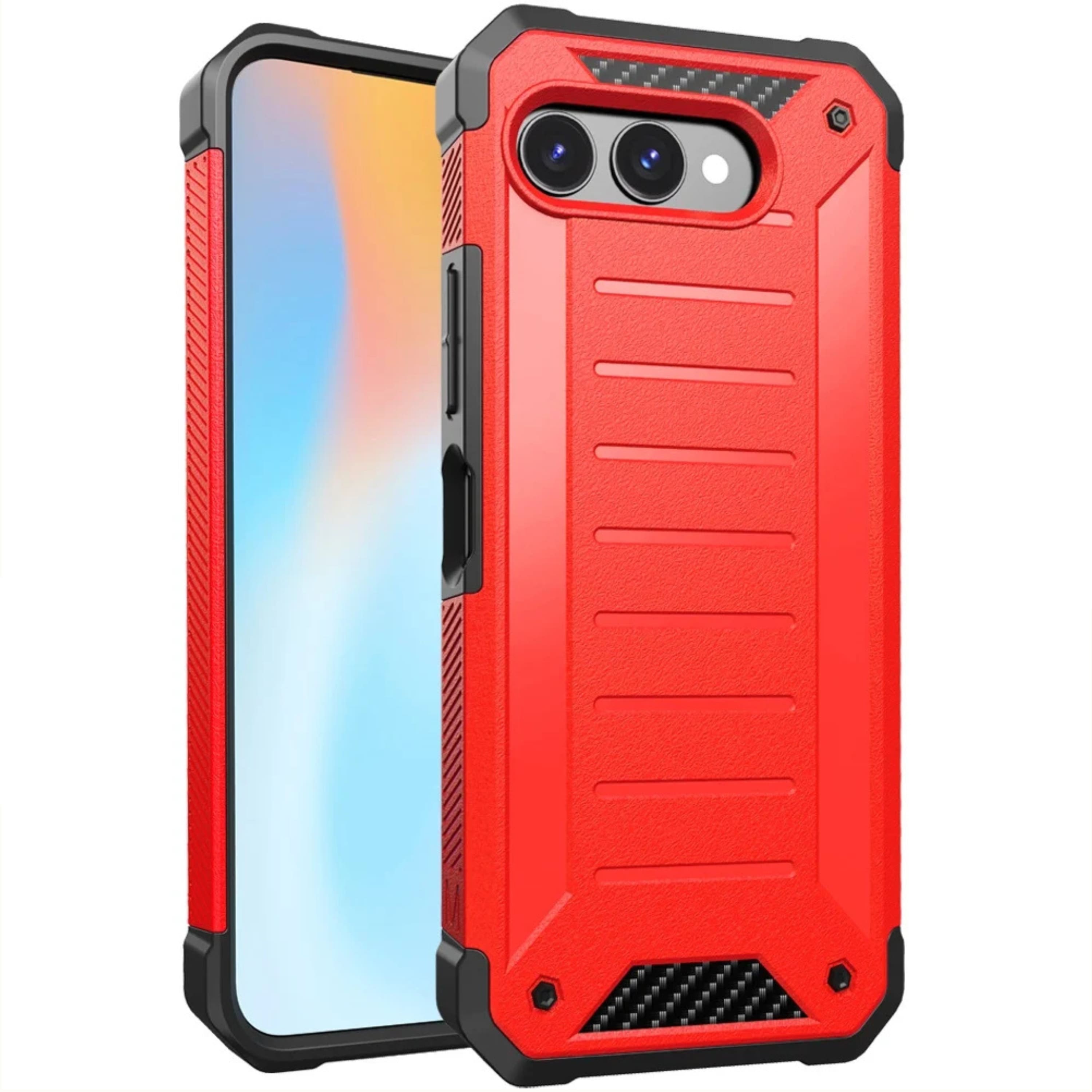 Kitcheniva - Shock Resistant Protective Case With Tempered Glass For Revvl 8 - Red price history on PriceWatchPro