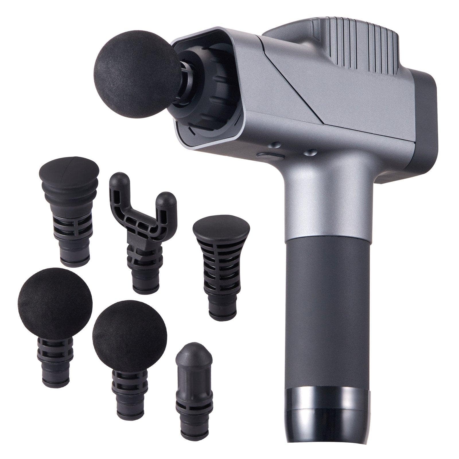Glintex - Massage Gun Deep Tissue Handheld Percussion Massager with 8 Speeds 6 Heads for Athletes Muscle Pain Relief