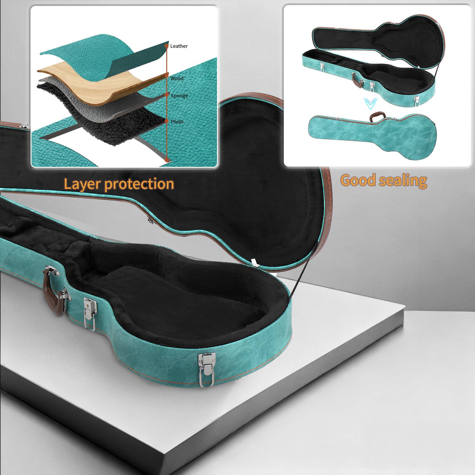 Layer protection  
Good sealing  

Leather  
Wood  
Sponge  
Plush