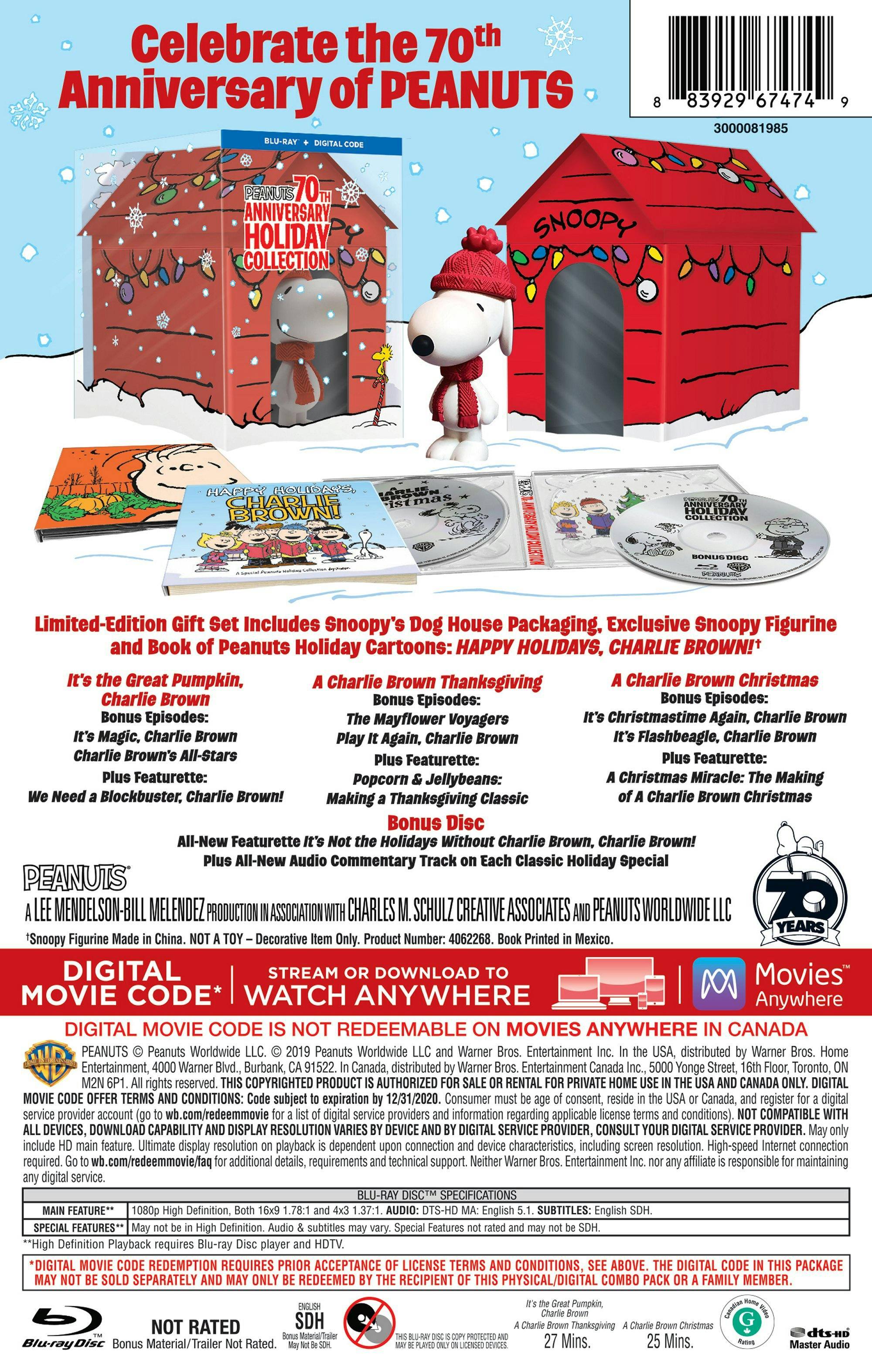 Angle. Peanuts: Holiday Collection (70th Anniversary Edition) [Blu-ray].