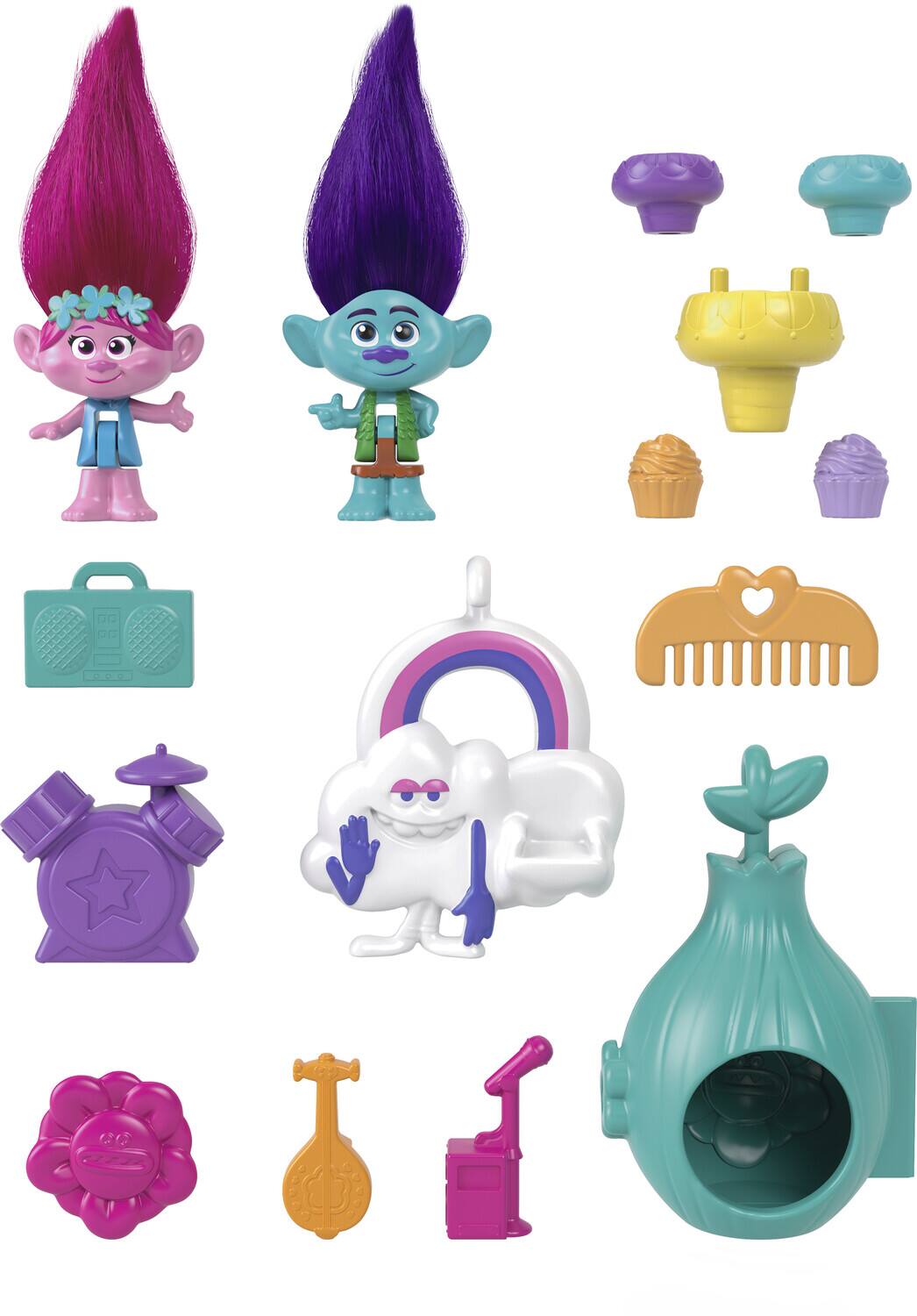 Alt View 4. Mattel - Mattel - Polly Pocket Trolls Poppy Compact   - Collectibles - Multicolor.
