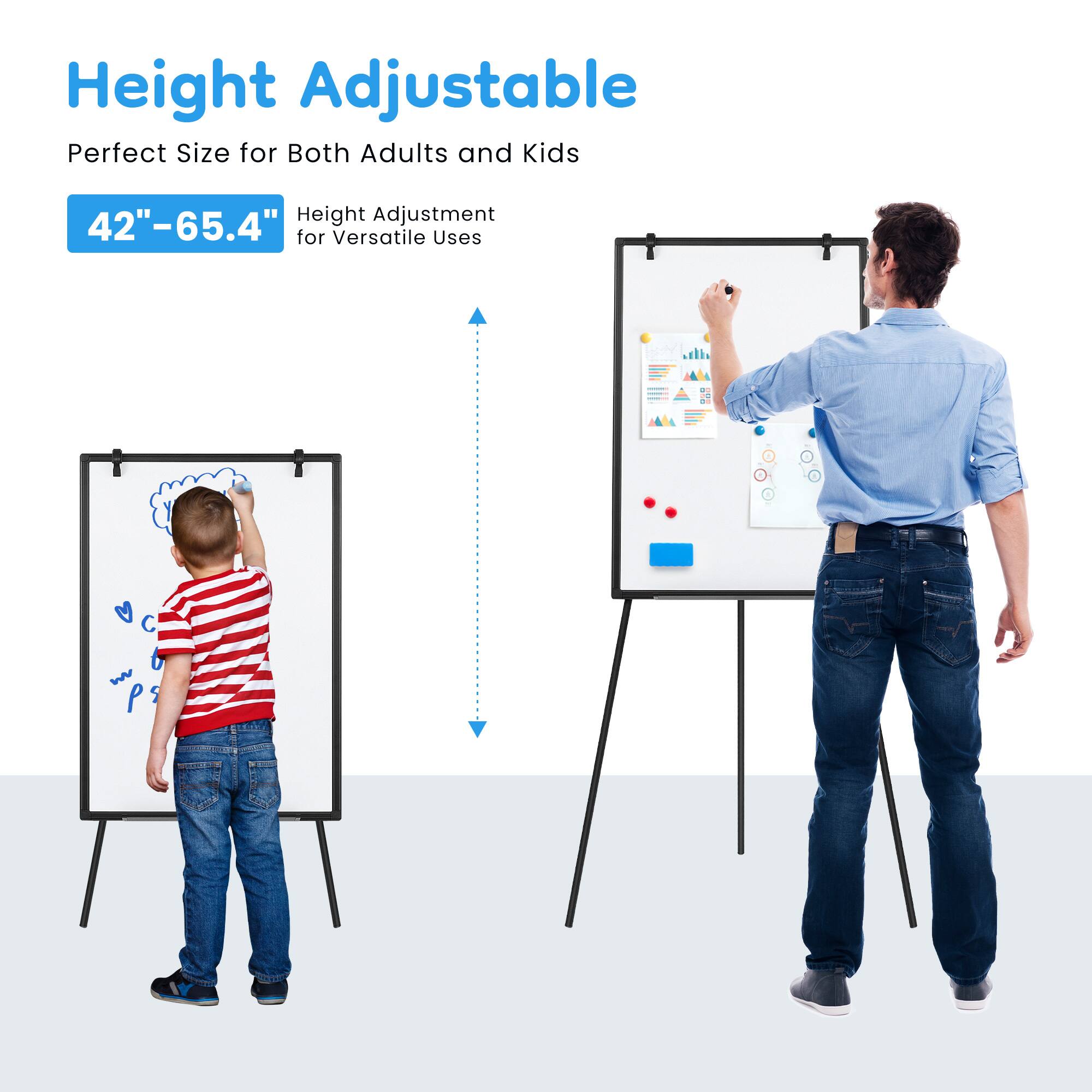 Height Adjustable  
Perfect Size for Both Adults and Kids  
42"–65.4" Height Adjustment for Versatile Uses