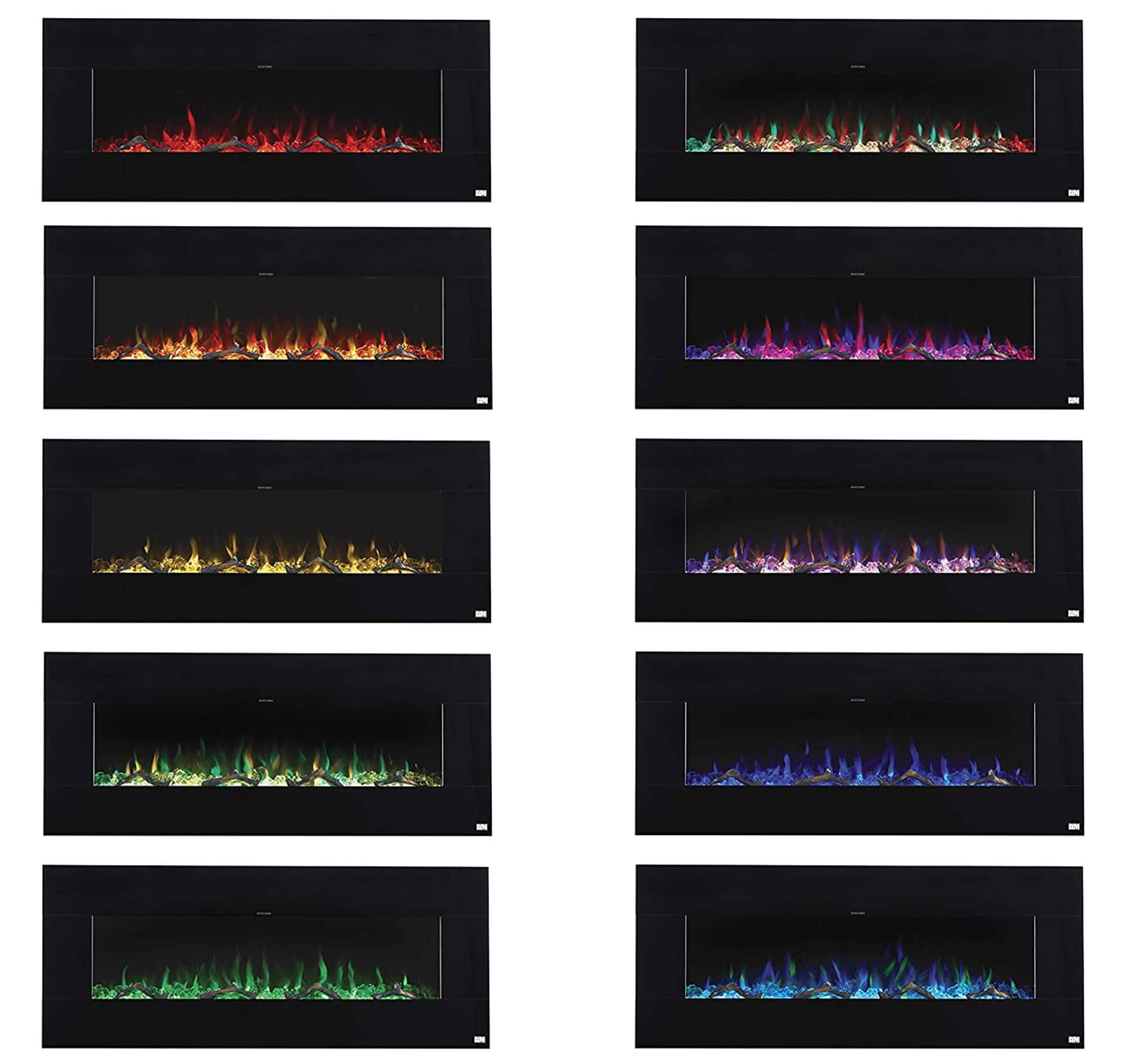 Alt View 4. Danby - 38-Inch Wall-Mount Electric Fireplace - Black.