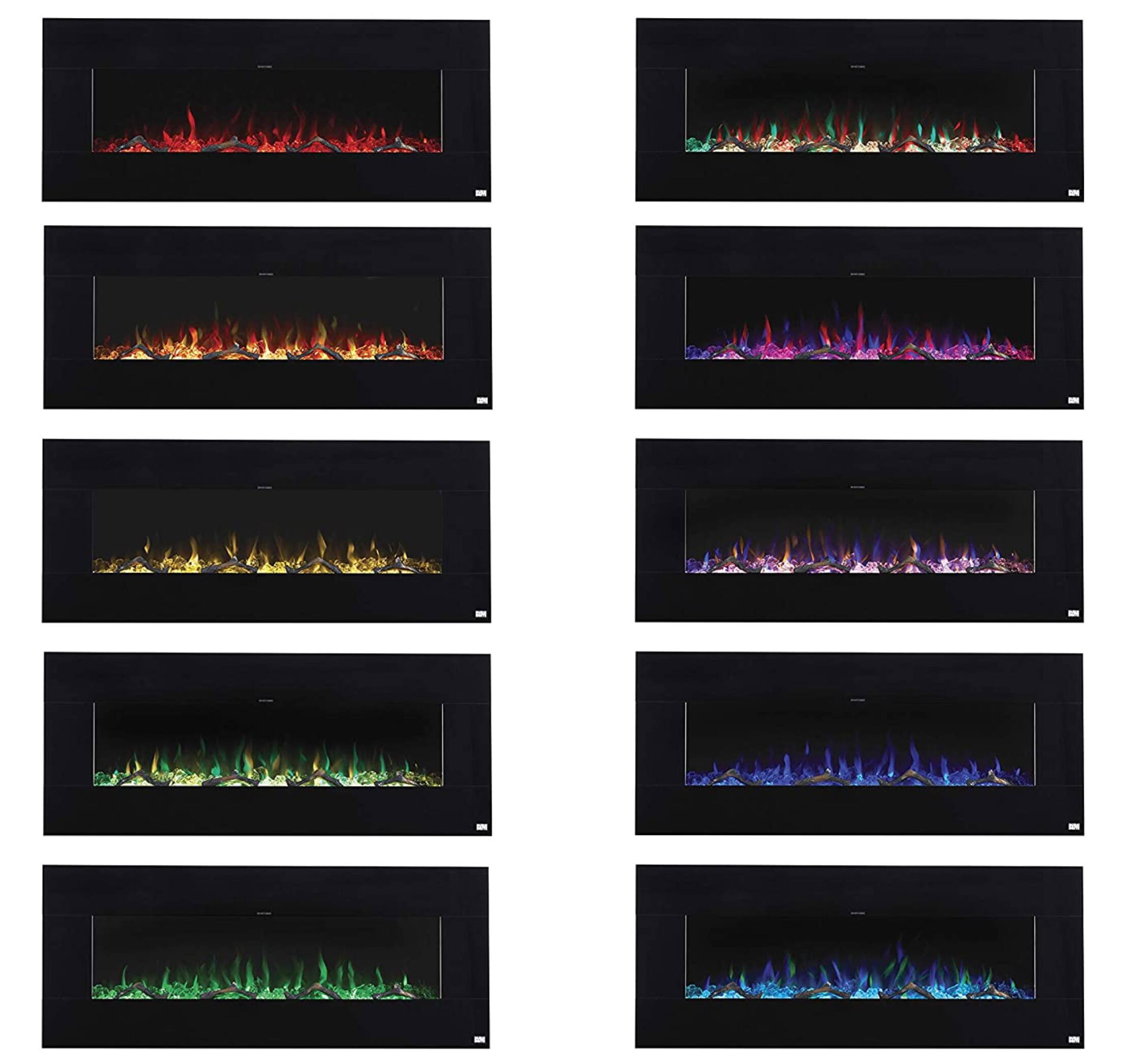 Alt View 4. Danby - 38-Inch Wall-Mount Electric Fireplace - Black.