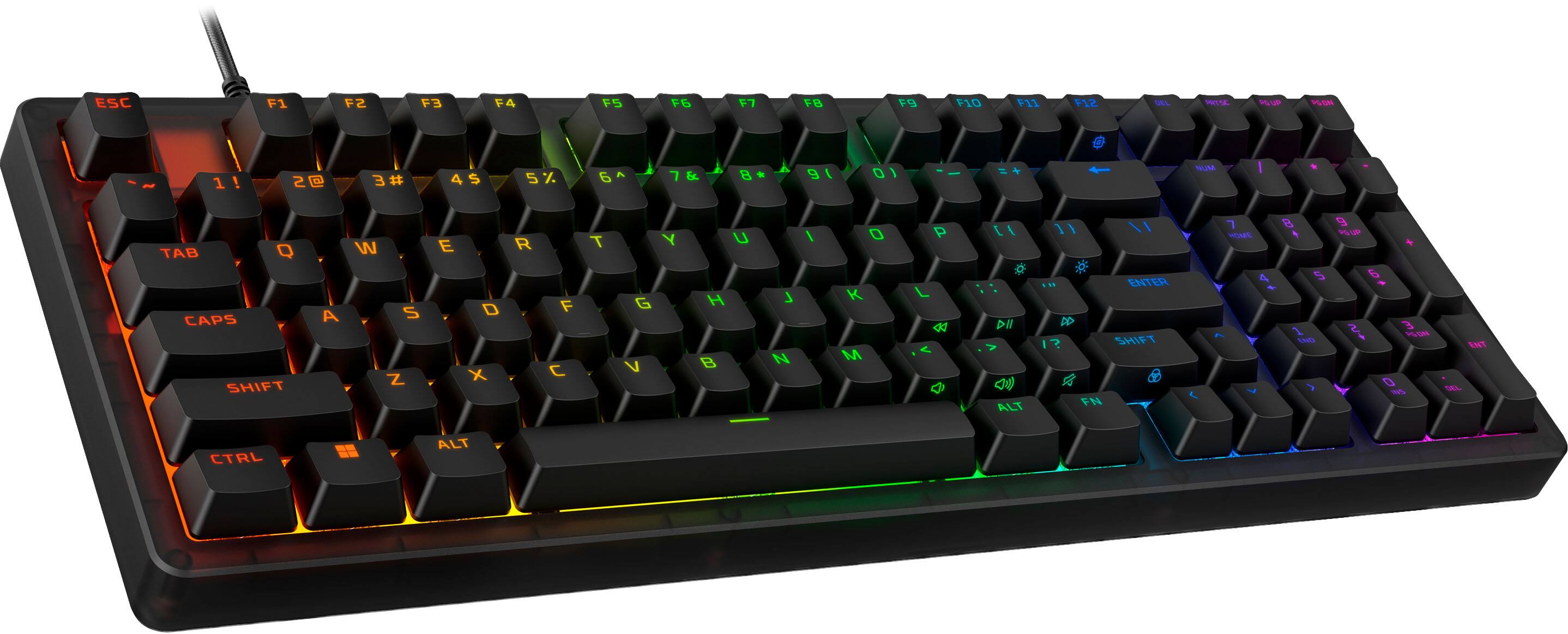 ESC F1 F2 F3 F4 F5 F6 F7 F8 F9 F10 F11 F12 L

1! 2@ 3# 4$ 5% 6^ 7& 8* 9( 0) -_ =+ \ | TAB Q W E R T Y U I O P [ { ] } \

A S D F G H J K L ;: ' " CAPS SHIFT Z X C V B N M ,< .> /? SHIFT FN

CTRL ALT