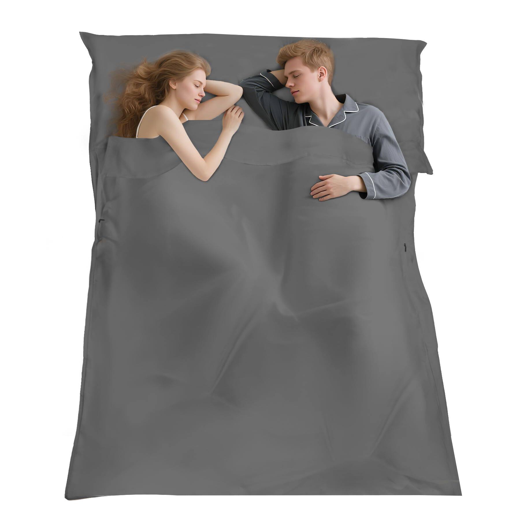 Double (Fits 2 People) - Gray with Zipper