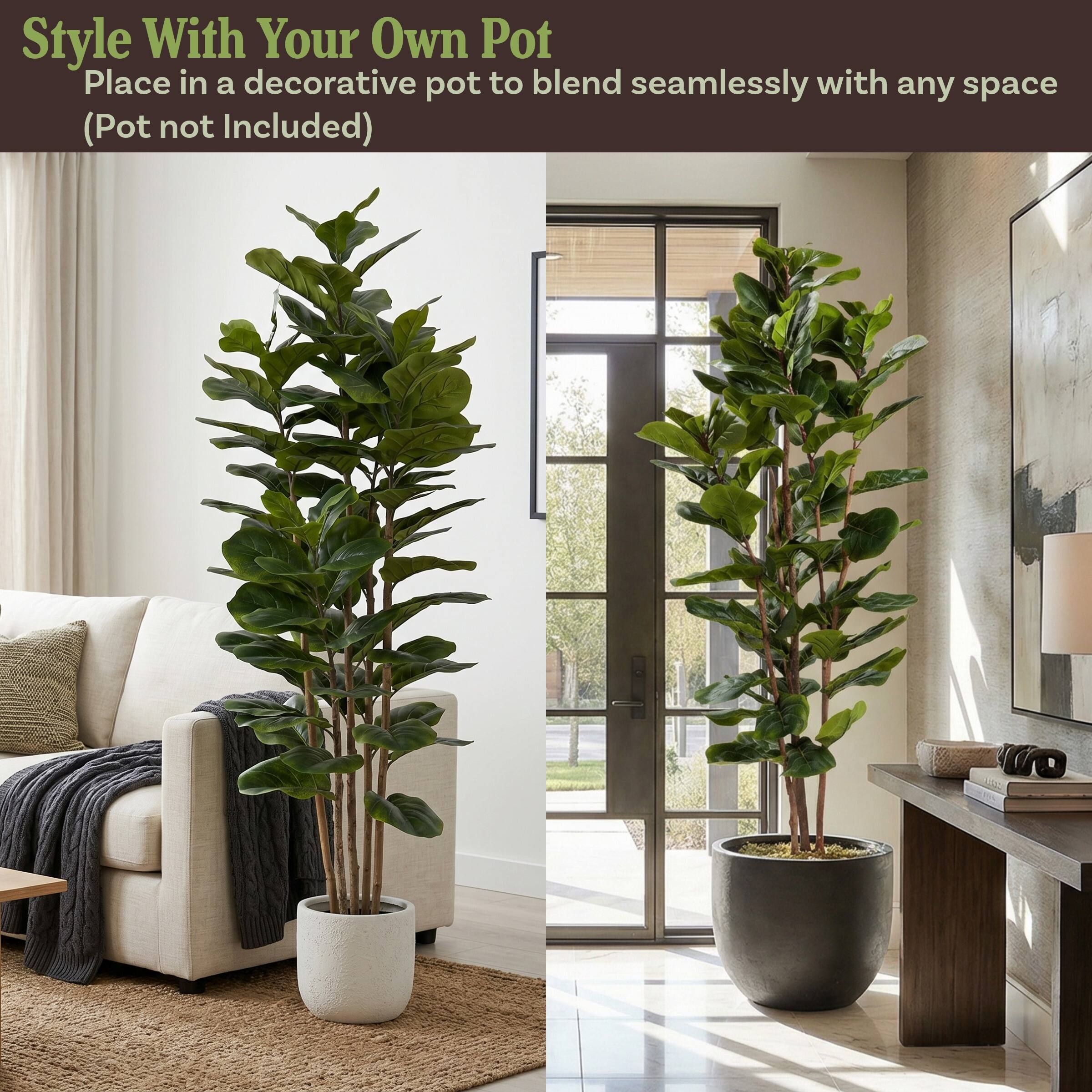 Style With Your Own Pot  
Place in a decorative pot to blend seamlessly with any space  
(Pot not Included)